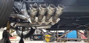Stainless Headers - Stainless X275 Zoomie Header Tips- Backswept with Mufflers - Image 8