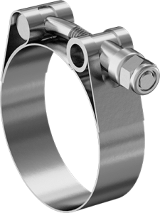 2 1/8" Flat Band Clamp- Stainless Steel