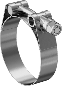 2 3/8" Flat Band Clamp- Stainless Steel