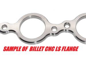 Example of Chevy LS Billet CNC Stainless Header Flange