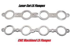 Laser cut vs Billet CNC Stainless Header Flanges