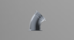 2 1/2" V-Band 45 Degree Turbo Elbow