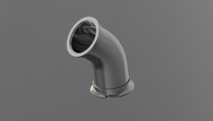 3" V-Band 45 Degree Turbo Elbow