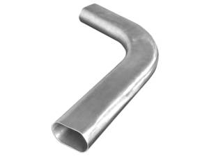 3" Aluminum Oval Exhaust 80 Degree Bend