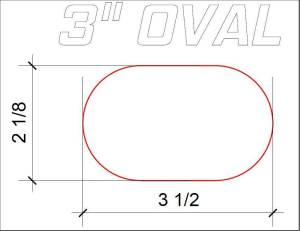 3" Aluminum Oval Tubing