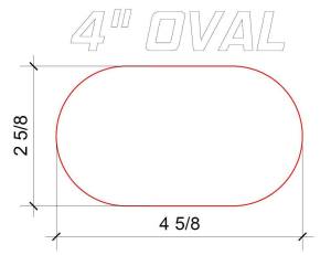 4" Aluminum Oval Tubing
