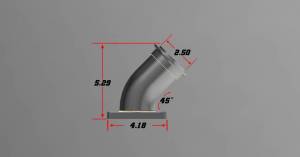 T3 Turbo Flange 45 Degree Stainless Turbo Elbow