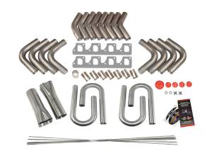Small Block Ford- Cleveland 4v Small Square Port Custom Fender Exit Header Build Kit