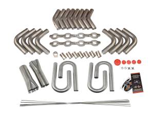 Small Block Ford Z304 & AFR185/195/205 Dual Bolt Pattern Custom Fender Exit Header Build Kit