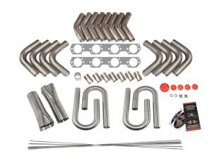 Small Block Ford- Hi-Port/Twisted Wedge 225 Custom Fender Exit Header Build Kit