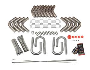 Small Block Ford-Brodix Track 1 Custom Fender Exit Header Build Kit