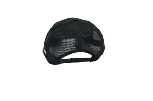 RETRO Stainless Headers Hat- Leather Patch Black on Black