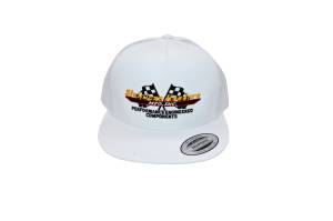 Stainless Headers Snapback- Stitch Logo White on White