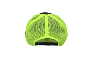 RETRO Stainless Headers Hat- Leather Patch Neon Green