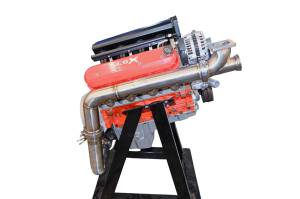 Chevy LS Single Turbo Header (Rear Crossover) (Shown with OPTIONAL T4 elbow)