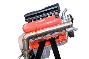 Chevy LS Single Turbo Header (Rear Crossover)