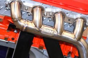 Chevy LS Single Turbo Header (Rear Crossover) (Shown with OPTIONAL T4 elbow)