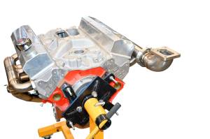 Small Block Chevy Single Turbo Header (Rear Crossover) (Shown with OPTIONAL T4 Elbow)