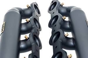 Chevy LS Turbo Header- Straight Exit (Shown with OPTIONAL EGT Bungs & Ceramic Coating)