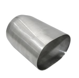 4 1/2" Round to 5" Oval Transition- 304 Stainless Steel