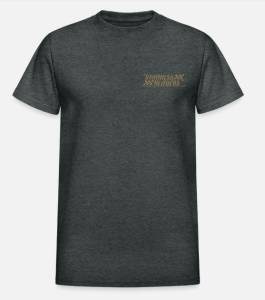 SHM Bronze Biker T-Shirt-Dark Heather Gray Front