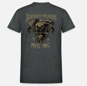SHM Bronze Biker T-Shirt-Dark Heather Gray Back