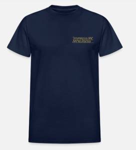 SHM Bronze Biker T-Shirt-Navy Blue Front