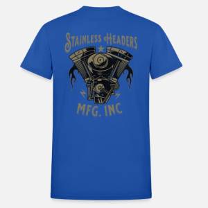 SHM Bronze Biker T-Shirt-Royal Blue Back