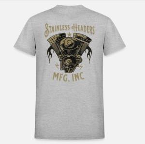SHM Bronze Biker T-Shirt-Light Gray Back