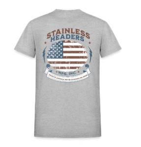 SHM Old Glory T-Shirt- Light Grey Back