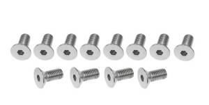 Countersunk Header Adapter Bolts for SBC Stahl/Hooker Adapter Plates- 3/8"-16 x 1"- 304 Stainless Steel (x12)