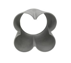 3D Printed 316 Stainless Steel Formed Turbo Collector: 2" Primary, 3" Exit