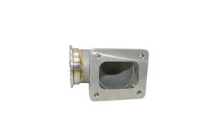 3D Printed Turbo Elbow- Show with Optional Billet T4 Turbo Flange, SHM 3" V-Band Assy, and 45mm Wastegate Flange