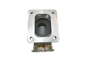 3D Printed Turbo Elbow- Show with Optional Billet T6 Turbo Flange, 3 1/2" V-Band Assy, and 45mm Wastegate Flange