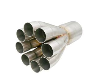 Straight Exit: 2 1/2" Primary 8 into 1 Performance Merge Collector-16ga 304ss