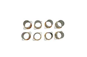 M&M Competition Revolution Single Port Welded Stainless Steel Header Flange Kit-Set of (8)