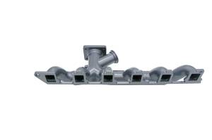 Ford 300/4.9L Inline 6 Turbo Header- W/ Optional Wastegate + Grey ice Ceramic Coating