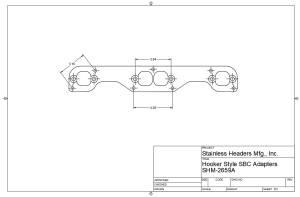Small Block Chevy Hooker Pattern Adapter Plates- Stainless Steel; 23 Degree Heads
