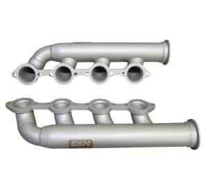Small Block Ford Dart/AFR 351w Turbo Header- Up & Forward- W/ Satin Silver Ceramic