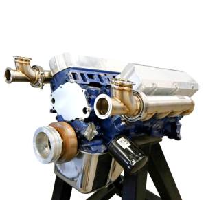Small Block Ford Dart/AFR 351w Turbo Header- Up & Forward- W/ Turbo Inlet Elbows + Wastegate Mounts