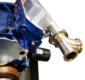Small Block Ford Dart/AFR 351w Turbo Header- Up & Forward- W/ Turbo Inlet Elbows + Wastegate Mounts
