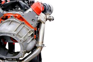 Chevy LS Single Turbo Header (Rear Crossover)