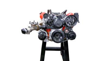 Chevy LS Single Turbo Header (Rear Crossover)--Angle Exit Variant